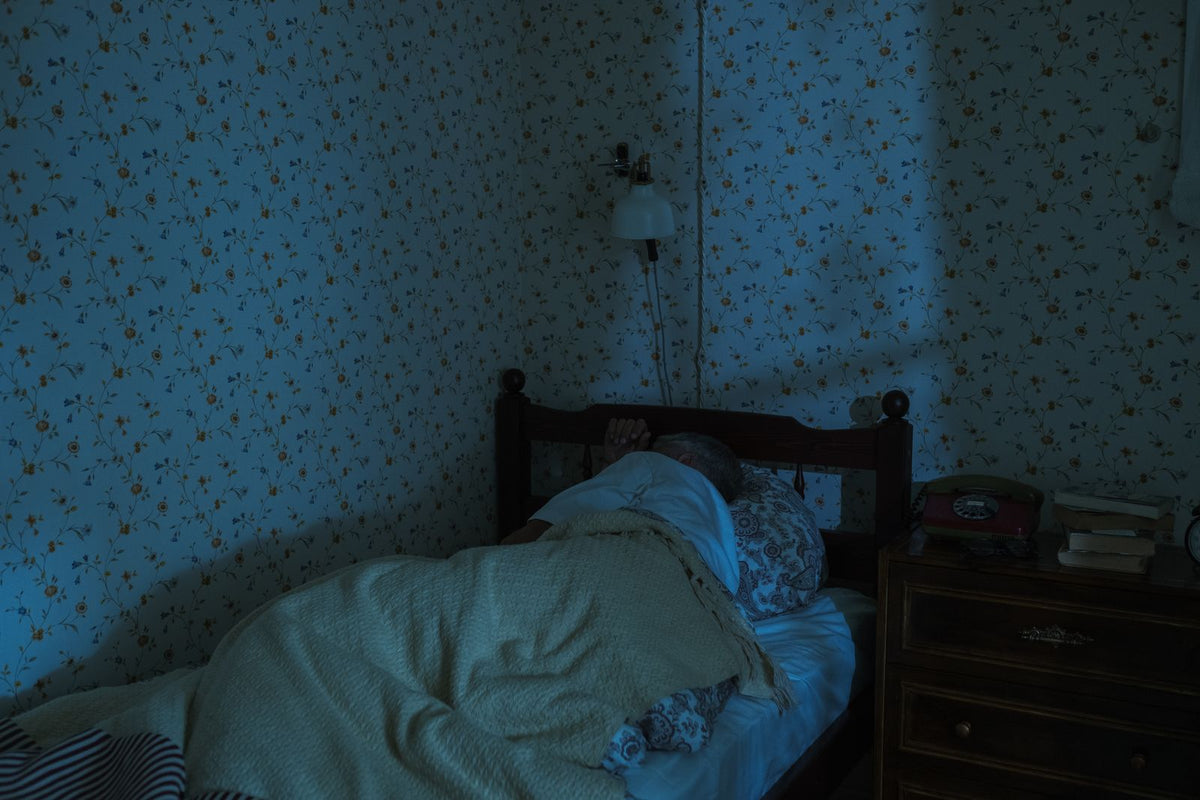 Man sleeping peacefully at night